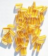 50 5x15mm Transparent Topaz Glass Rectangle Beads